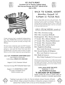 St. Pat`s Post 7 6 16