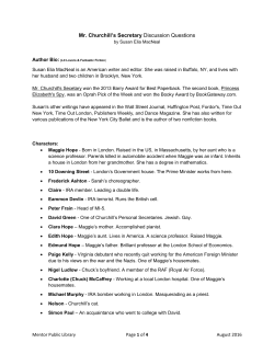 Mr. Churchill`s Secretary Discussion Questions