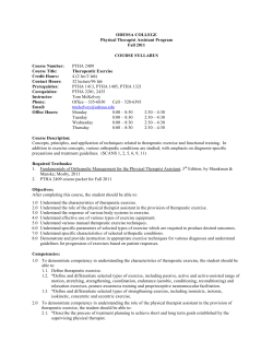 Ther Ex Syllabus for HB2504