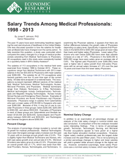 Salary Trends Among Medical Professionals