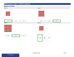 Mathematics Task 1: Perfect Squares