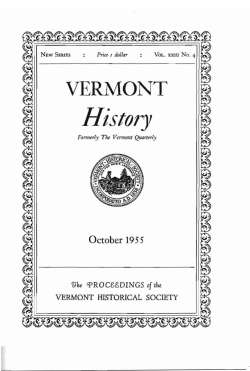 History - Vermont Historical Society