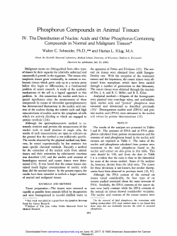 Phosphorus Compounds in Animal Tissues