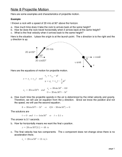 p4a Note 8 Projectile Motion.pages