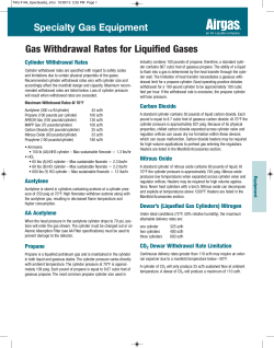 Gas Withdrawal Rates for Liquified Gases