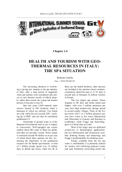 health and tourism with geothermal resources in italy