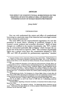 The Effect of Constitutional Borrowings on the Drafting of