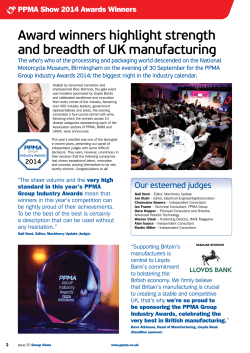 PPMA Group Industry Awards