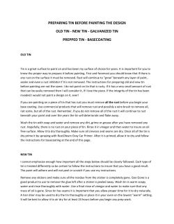 preparing tin before painting the design old tin