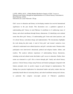 A multi-method qualitative inquiry of girls` access to