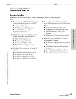 Selection Test--The Outcasts of Poker Flats