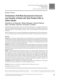 Ambulatory Fall-Risk Assessment: Amount and