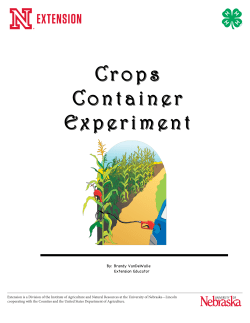 Potted Container Experiment - CropWatch