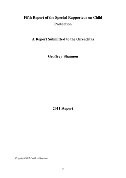 Fifth Report of the Special Rapporteur on Child Protection A Report