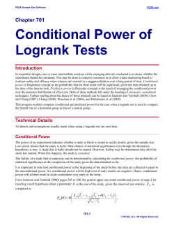 Conditional Power of Logrank Tests
