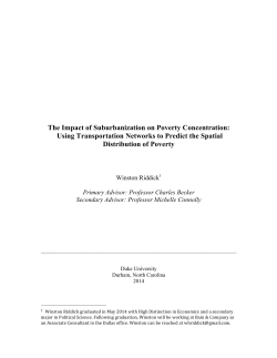 The Impact of Suburbanization on Poverty