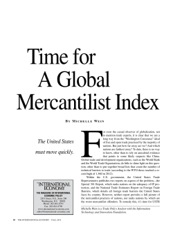 Time for a Global Mercantilist Index