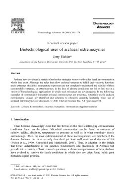 Biotechnological uses of archaeal extremozymes