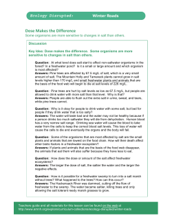 Dose Makes the Difference