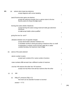 M1. (a) calcium atom loses two electrons accept diagrams with