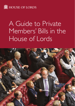 A Guide to Private Members` Bills in the House of