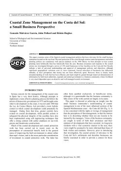 Coastal Zone Management on the Costa del Sol: a Small