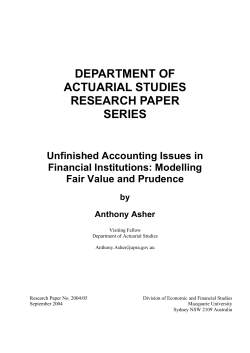 Unfinished Accounting Issues in Financial Institutions: Modelling