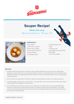 Souper Recipe! - Be A Souperhero