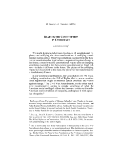 Reading the Constitution in Cyberspace