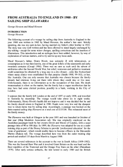 from australia to england in 1900