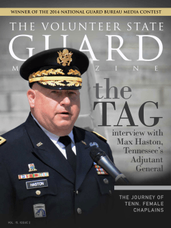 interview with Max Haston, Tennessee`s Adjutant
