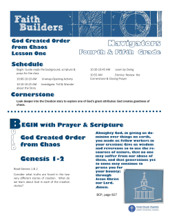 God Created Order from Chaos