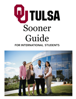 OU-Tulsa International Student Sooner Guide.pub