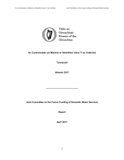 1 An Comhchoiste um Maoini&uacute; ar Sheirbh&iacute;s&iacute; Uisce T&iacute; sa Todhcha&iacute;
