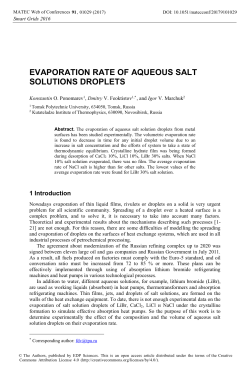 Evaporation Rate of Aqueous Salt Solutions Droplets