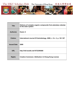 Title Delivery of complex organic compounds from