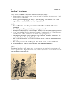 Napoleon`s Early Career