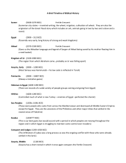 A Brief Timeline of Biblical History Sumer (5500