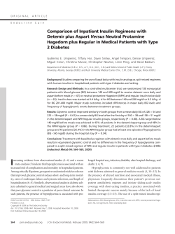 Comparison of Inpatient Insulin Regimens with Detemir plus Aspart