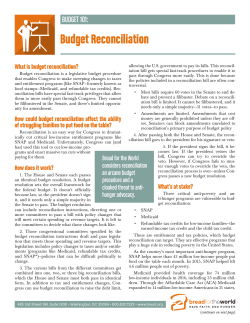 Budget Reconciliation