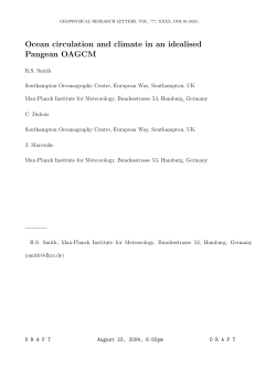Ocean circulation and climate in an idealised Pangean OAGCM