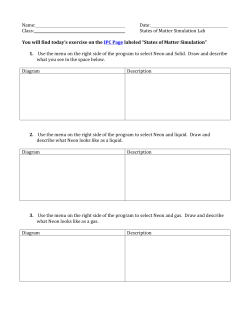 States of Matter Simulation Lab You will find today`s exercise on the