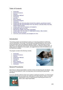 Table of Contents Introduction General Procedures