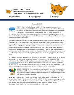 BOBCAT BULLETIN 1-24-17 - Delmar Elementary