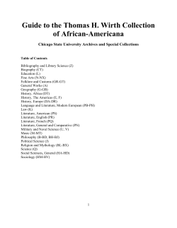 Guide to the Thomas H. Wirth Collection of African
