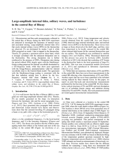 Largeamplitude internal tides, solitary waves, and turbulence in the
