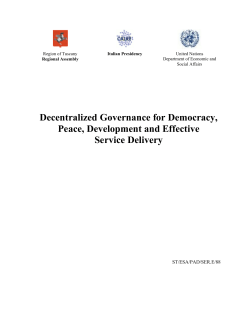 Decentralized Governance for Democracy, Peace, Development.
