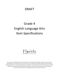 Grade 4 ELA Item Specifications