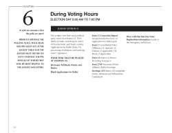 During Voting Hours - Board of Election Commissioners for the City