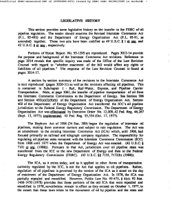 Legislative History - Regulatory Economics Group, LLC